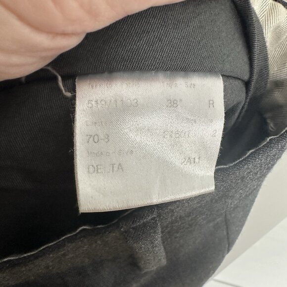 dress pants 100% wool pleated cuffed made in italy designer gray W36 32L - Picture 2 of 10